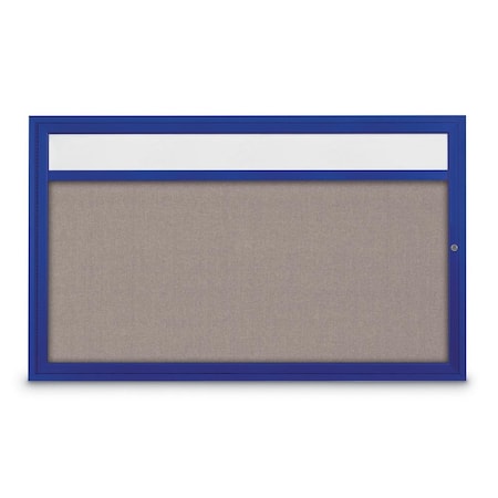 United Visual Products Slim Enclosed Corkboard, 30"x36", Bronze Alum Frame/Forbo UVEB3036-BRONZE-FORBO